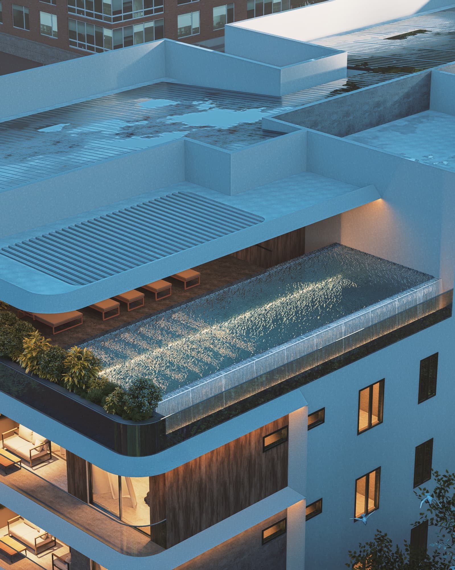 Aura sky pool and gym area