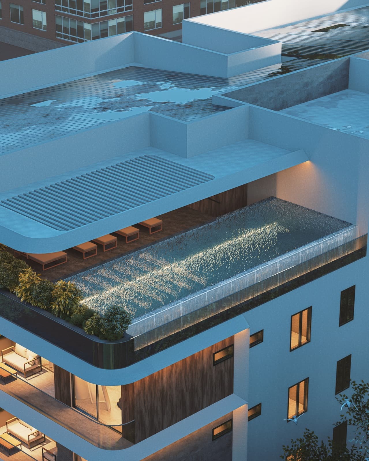Sky pool aerial